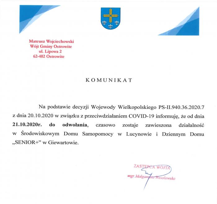 oświadczenie Wojewody Wielkopolskiego