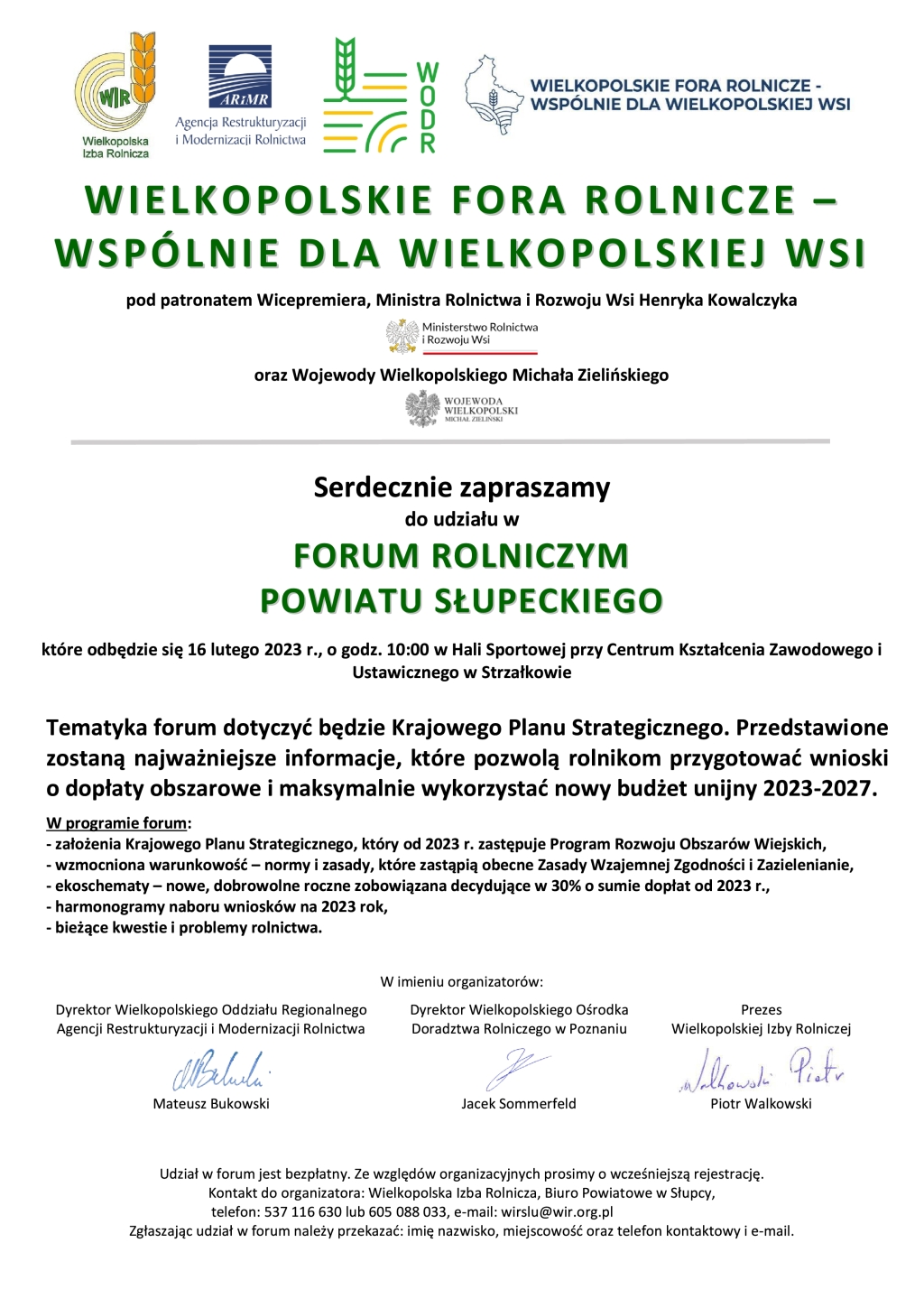 Forum Rolnicze Powiatu Słupeckiego