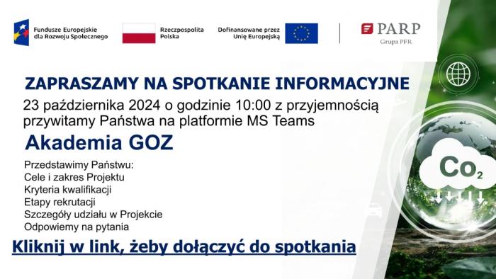 Zaproszenie na spotkanie informacyjne